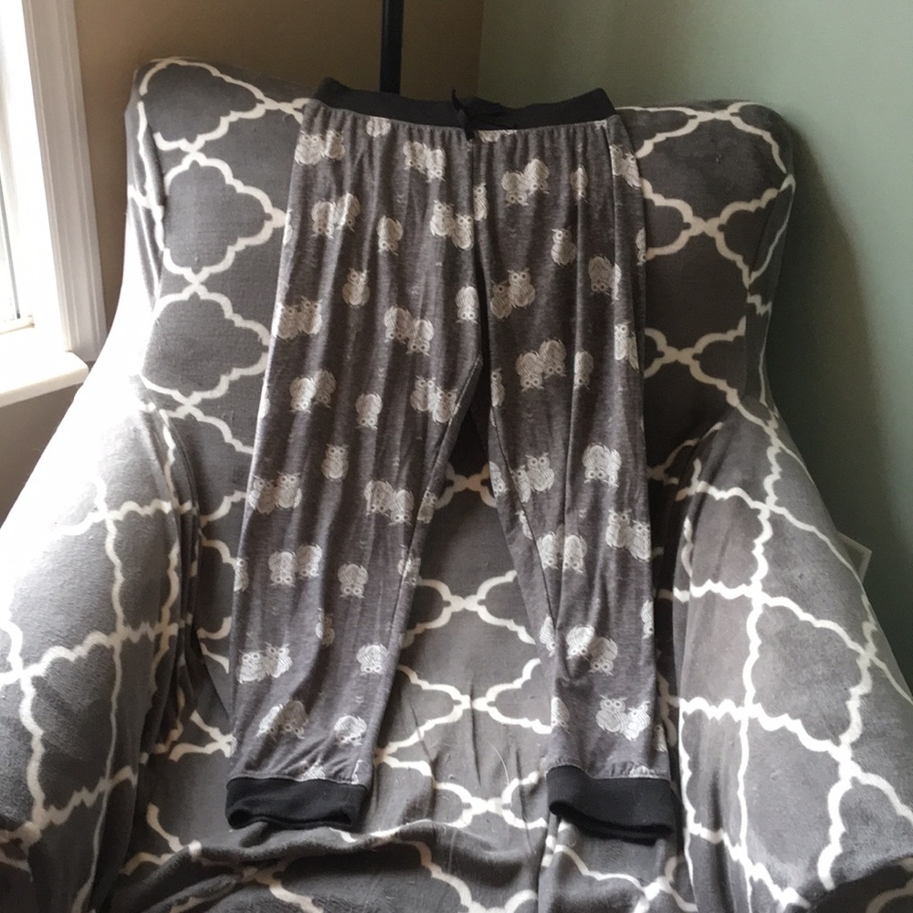 Cute SOFT comfy pants owl print decor